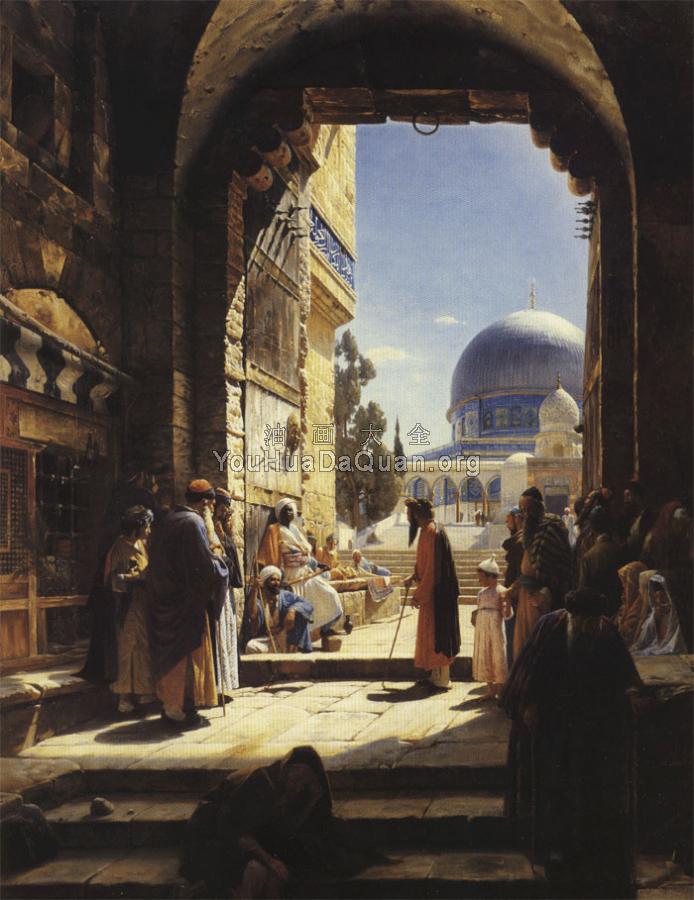 At the Entrance to the Temple Mount, Jerusalem - 古斯塔夫·鲍恩芬德